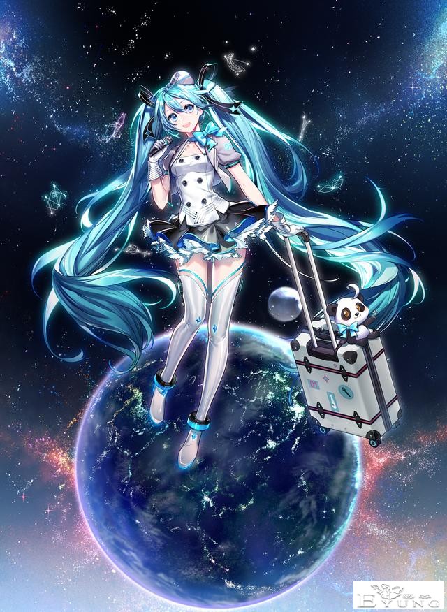 一组人气虚拟偶像初音未来的同人插画作品欣赏！质量很高画面唯美-3.jpg