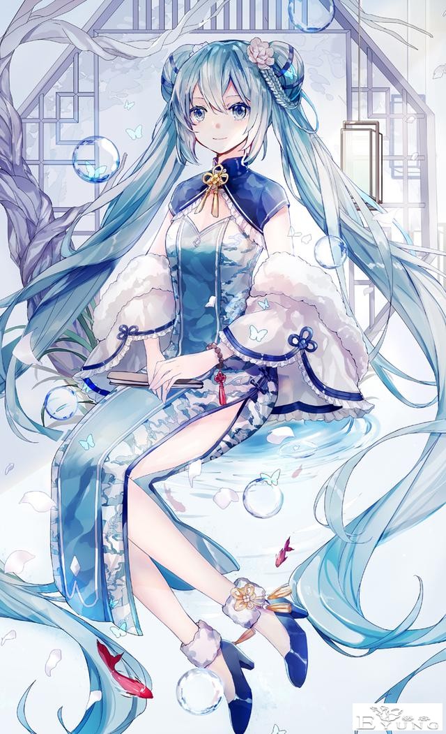 一组人气虚拟偶像初音未来的同人插画作品欣赏！质量很高画面唯美-15.jpg