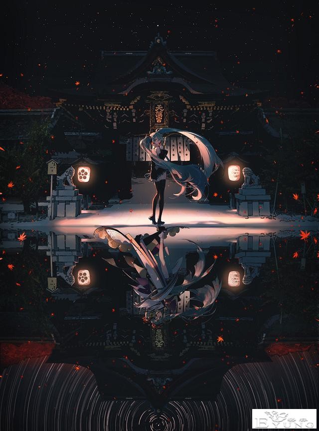一组人气虚拟偶像初音未来的同人插画作品欣赏！质量很高画面唯美-17.jpg