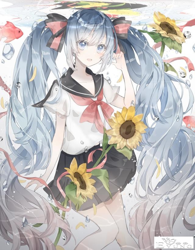 一组漂亮的初音未来同人插画欣赏！画技优秀画面相当华丽的作品-14.jpg