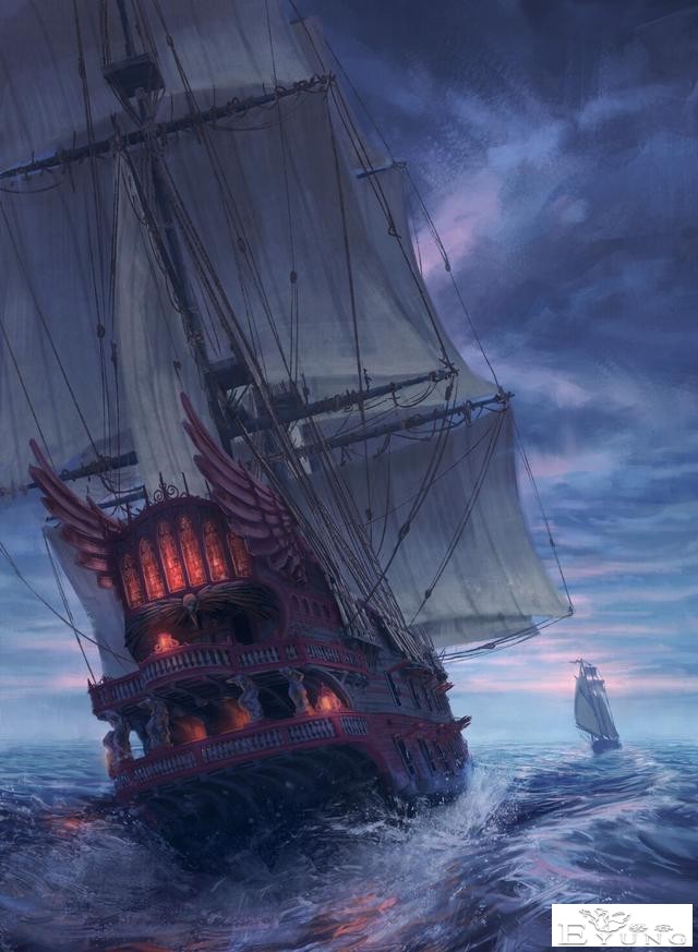 十分震撼的一组航海系列插画作品！多种帅气船只绝对值得欣赏收藏-1.jpg