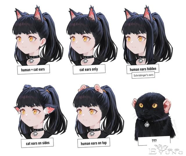 网友分享猫耳的不同画法，好怪哦，再看一眼-1.jpg