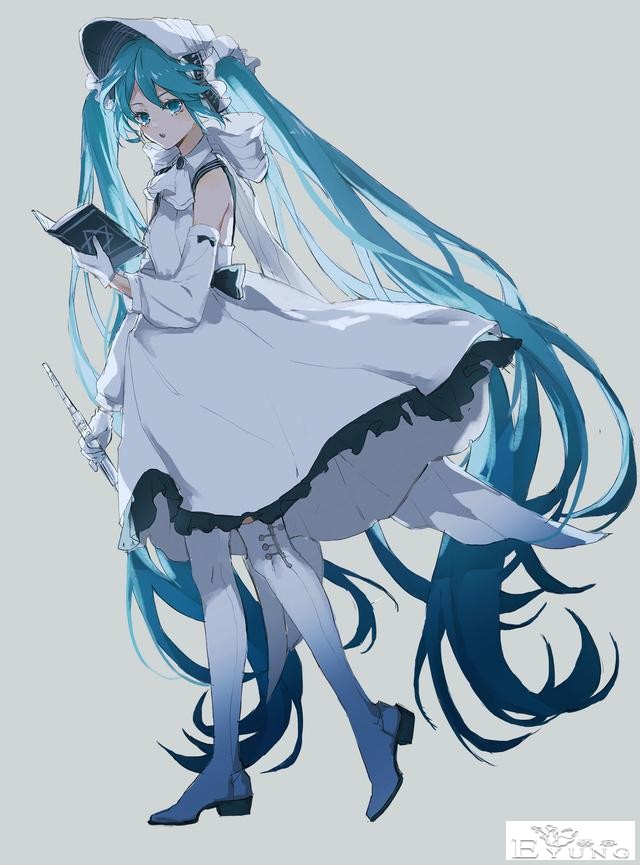 一组画面唯美的初音未来同人插画欣赏！造型相当漂亮的高质量作品-9.jpg