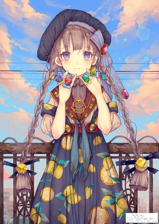 日本插画师色彩超亮丽的插画作品！这个画师很喜欢画萌妹子角色哦-3.jpg