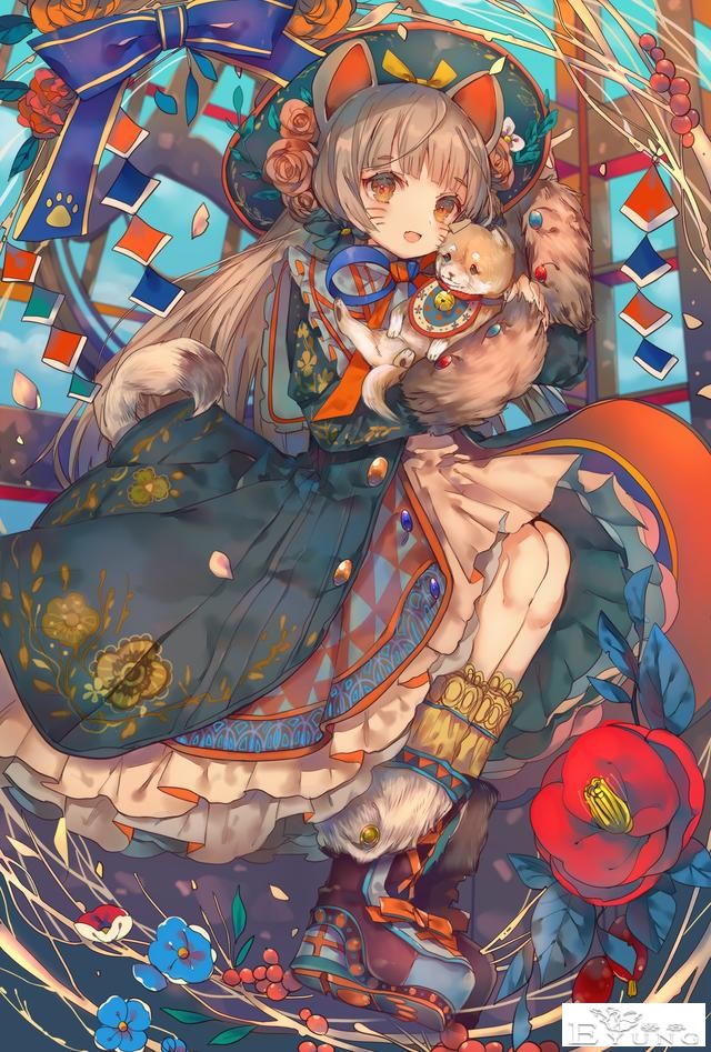 日本插画师色彩超亮丽的插画作品！这个画师很喜欢画萌妹子角色哦-4.jpg
