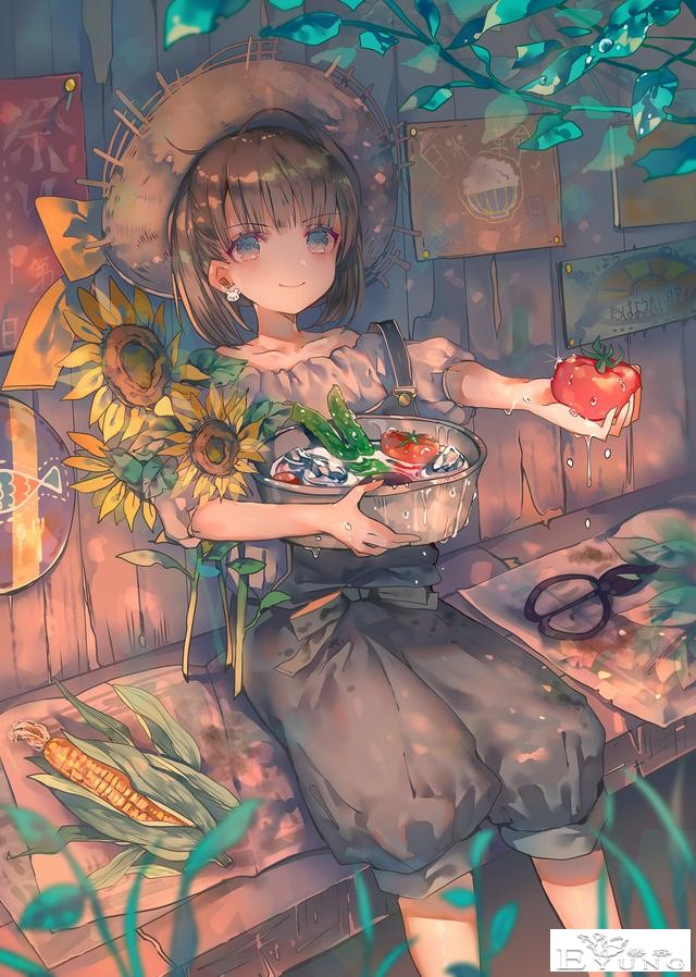 日本插画师色彩超亮丽的插画作品！这个画师很喜欢画萌妹子角色哦-9.jpg