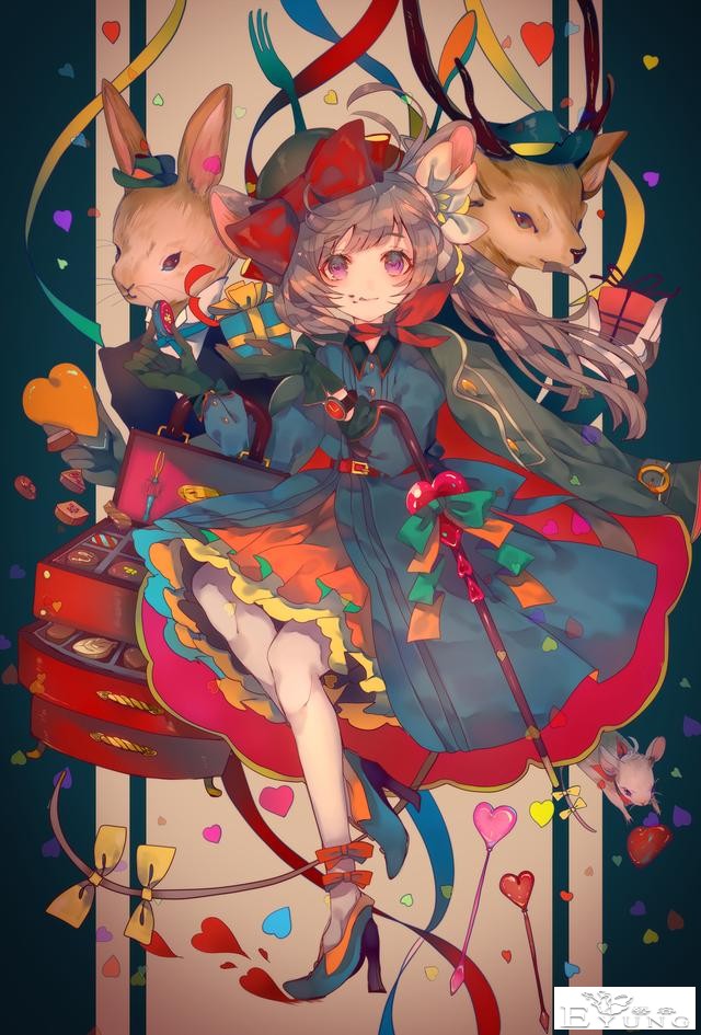 日本插画师色彩超亮丽的插画作品！这个画师很喜欢画萌妹子角色哦-12.jpg