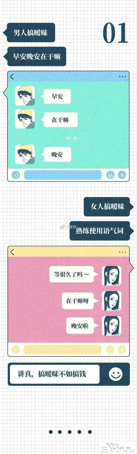 漫画：当代男女「搞暧昧」，有哪些区别-1.jpg