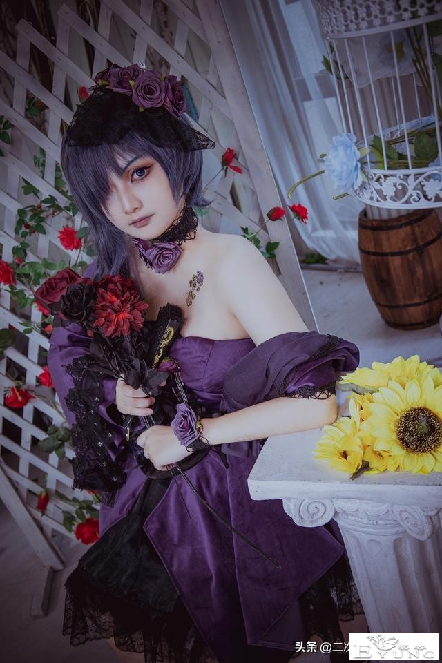 《黑执事》夏尔cos，紫玫瑰，紫色系的啵酱甚是优雅-3.jpg