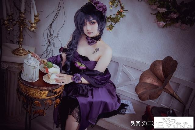 《黑执事》夏尔cos，紫玫瑰，紫色系的啵酱甚是优雅-6.jpg