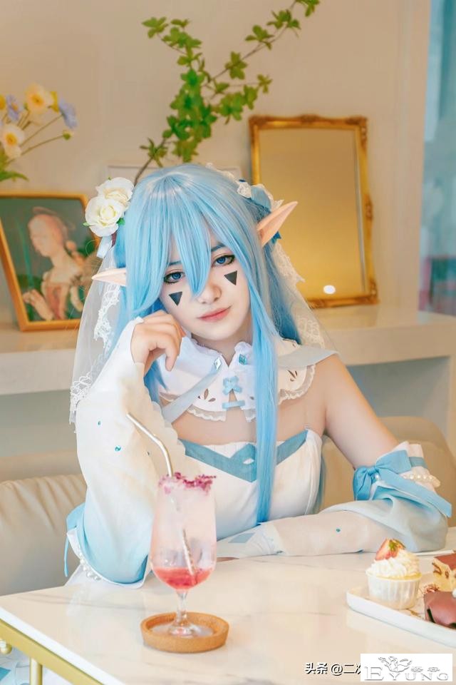 《凹凸世界》安莉洁同人花嫁cos，唯美温柔，给人很舒适的感觉-7.jpg