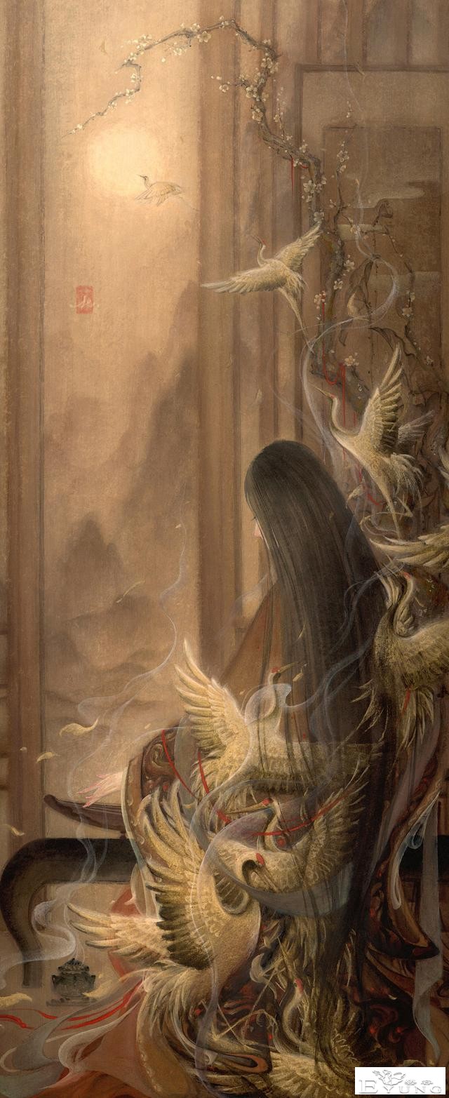 一组古风人物插画作品欣赏！来自于多名国内插画大佬的精品力作-12.jpg