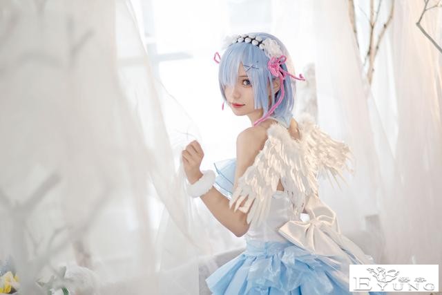 二次元cosplay蕾姆天使套图-4.jpg