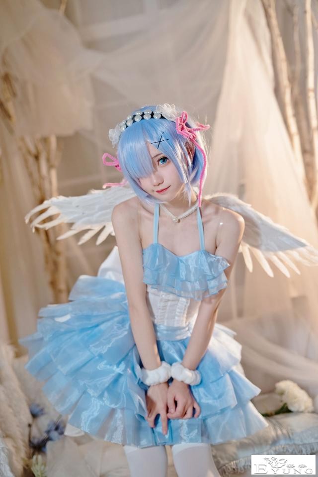 二次元cosplay蕾姆天使套图-6.jpg