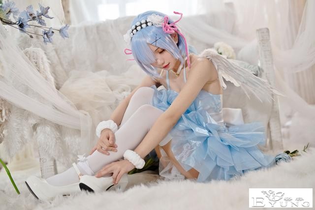 二次元cosplay蕾姆天使套图-11.jpg
