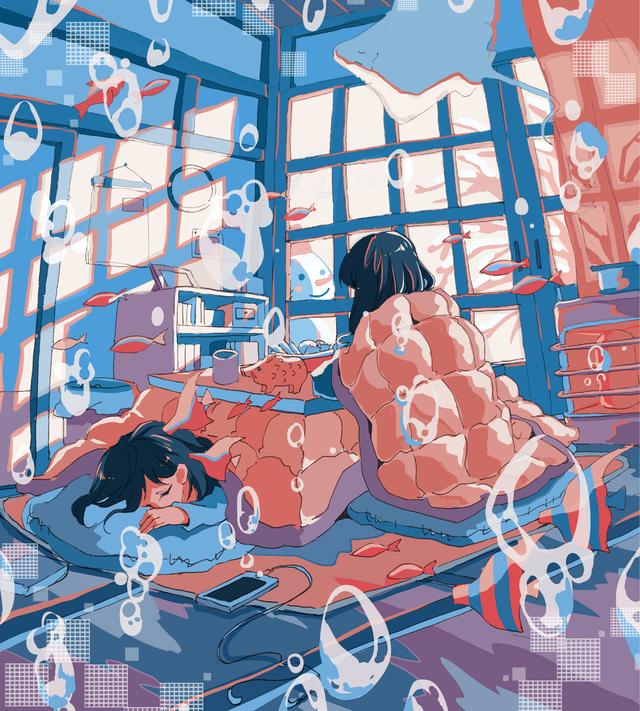 来自于日本插画师的一组画风个性的作品！色彩艳丽很有视觉冲击力-17.jpg