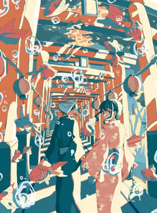 来自于日本插画师的一组画风个性的作品！色彩艳丽很有视觉冲击力-18.jpg