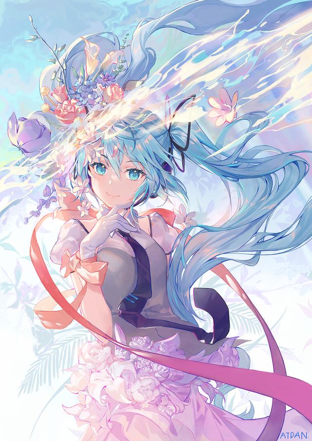 一组非常漂亮的初音未来同人插画作品欣赏！造型美型画风相当唯美-8.jpg