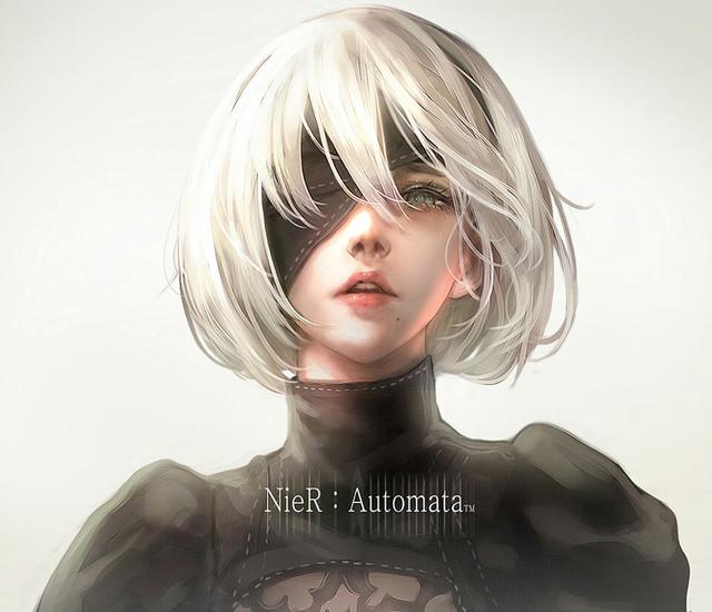 超美型《尼尔》2B姐插画绘制全过程（内附作画视频）-1.jpg