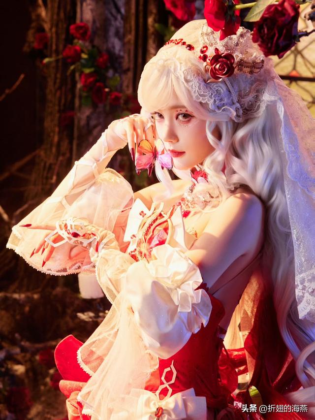 李一桐纯白玫瑰，二次元cos「暮色玫影·艾丽娅」。-6.jpg