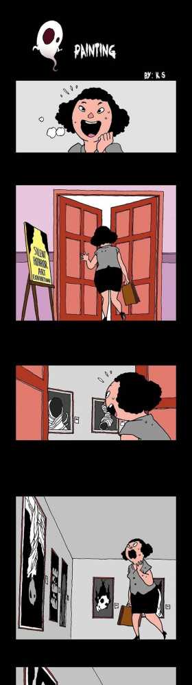 漫画：令女子崩溃的恐怖画展